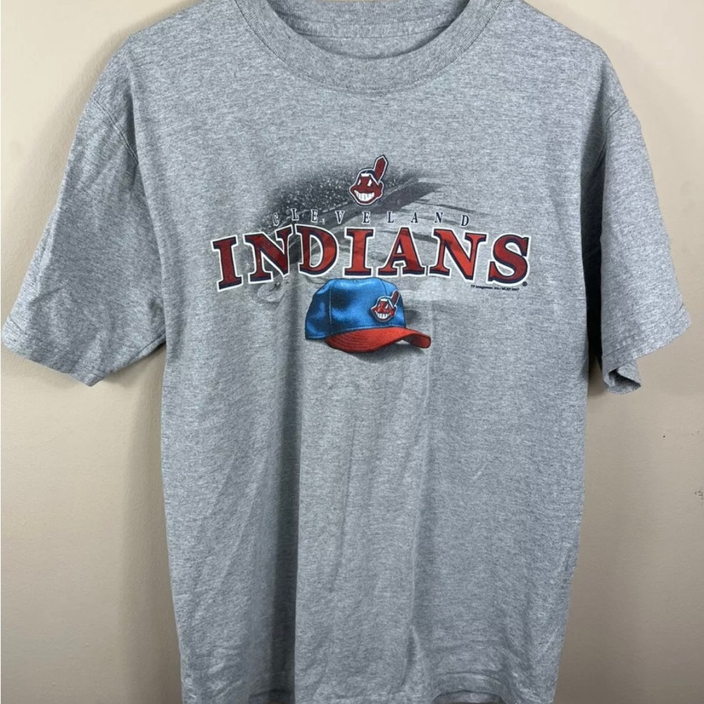 Cleveland Indians Tshirt 2007 Chief Wahoo  Sz M Tribe Time CSA Brand Gray